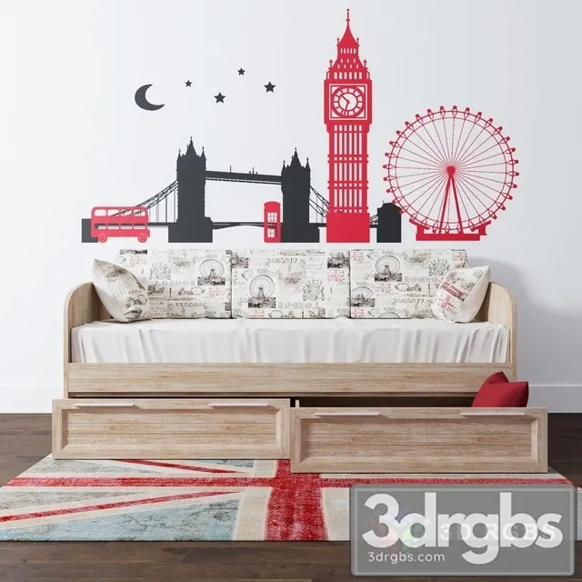 Hoff Sherwood Bed 3D Model Free