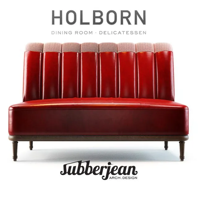 Holborn Dining Lounge Sofa 3D Model