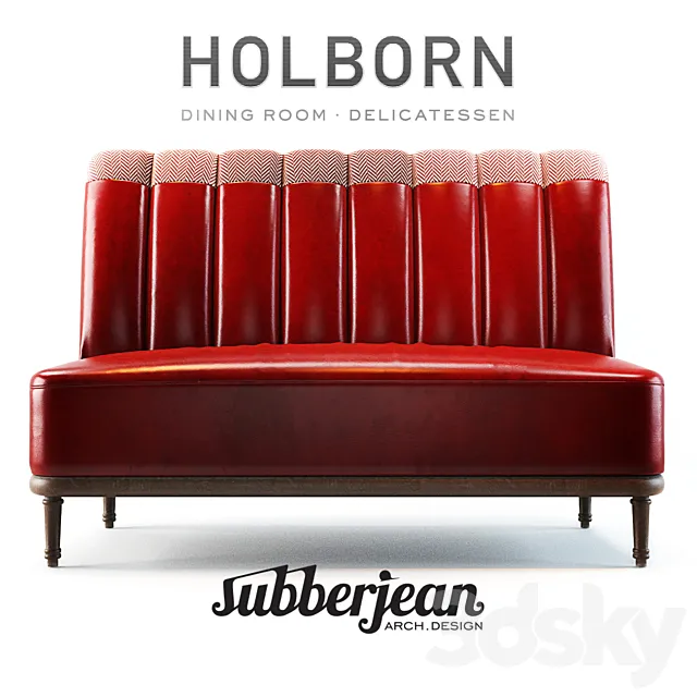 Holborn Dining Lounge Sofa 3D Model