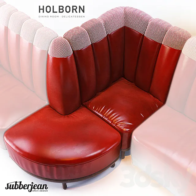 Holborn Dining Lounge Sofa Corners 3D Model