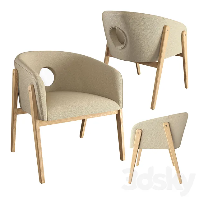 HOLE armchair by Sergey Makhno Product 3D Model