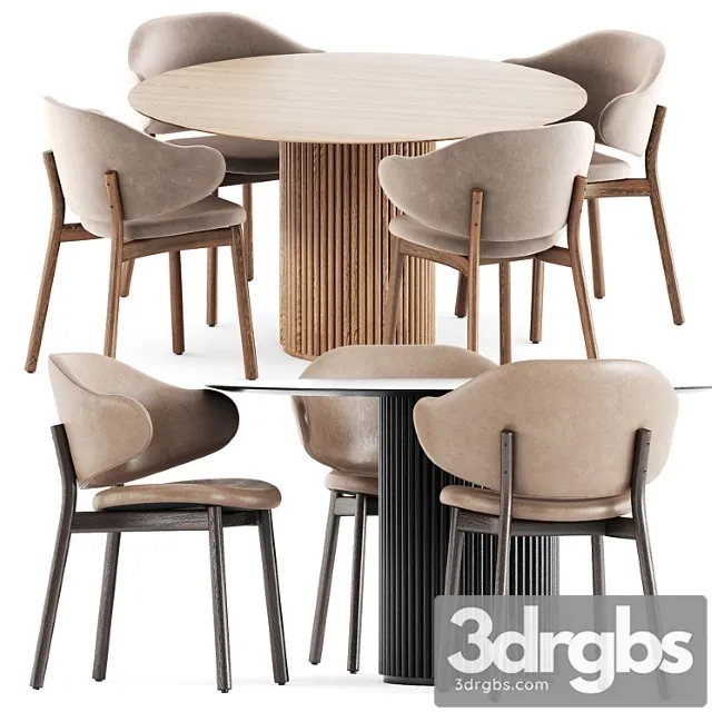 Holly Chairs By Calligaris And Palais Royal Table By Asplund 3D Model Free
