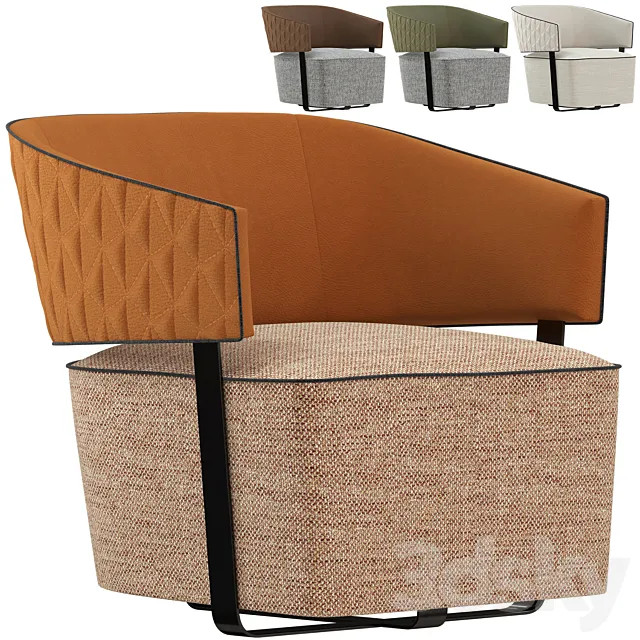 HOLLY collection armchair from CEPPI factory 3D Model