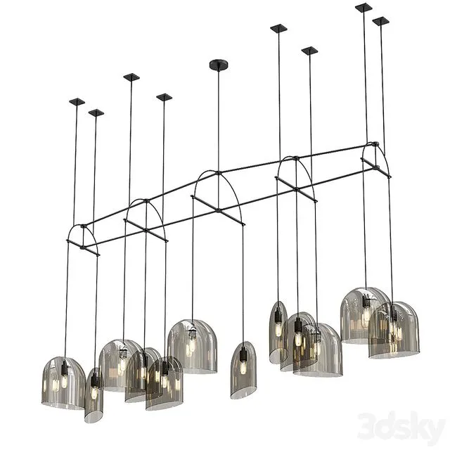 Holly hunt bow chandelier 3D Model