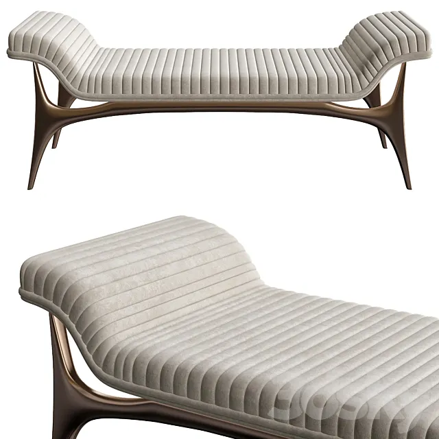 HOLLY HUNT CAST BENCH 3DModel