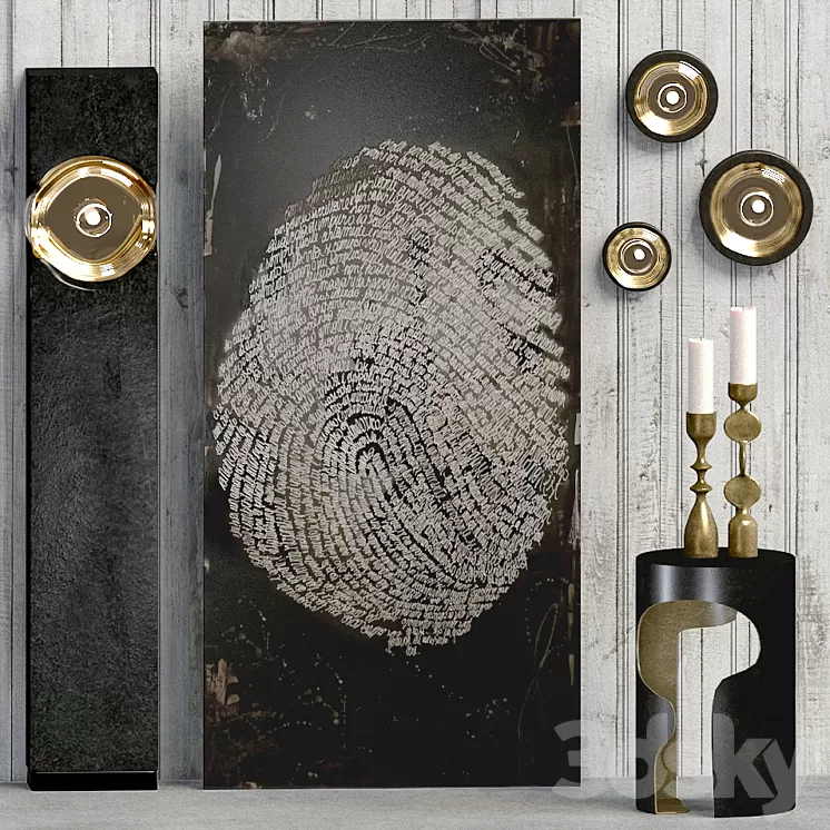 Holly Hunt decorative set 3D Model