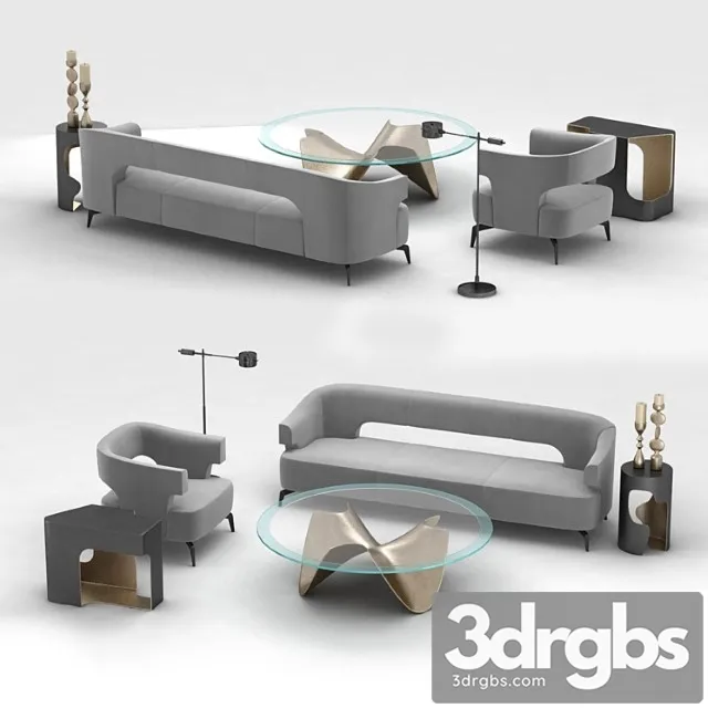 Holly hunt furniture set 2 3D Model Free