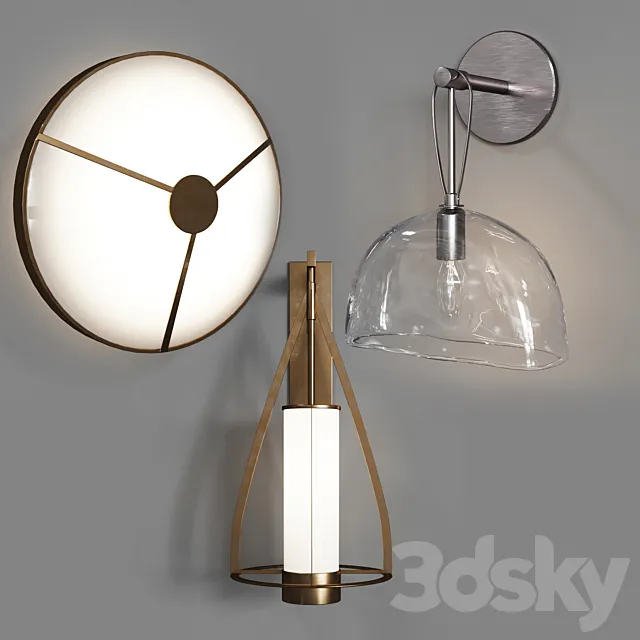 Holly Hunt set SCONCE 7 3DModel