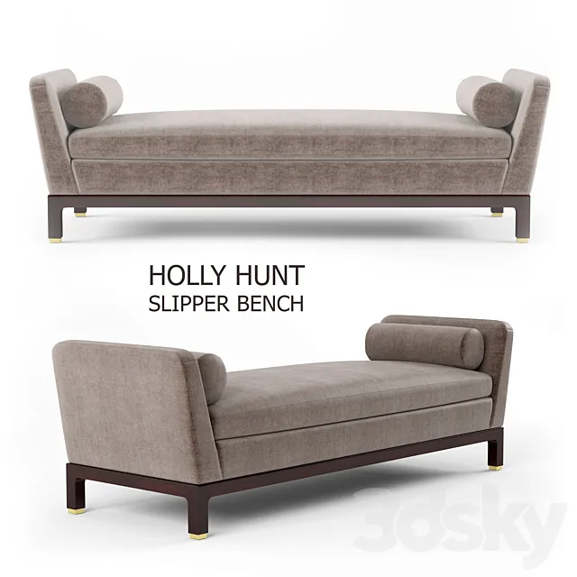 Holly Hunt SLIPPER BENCH 3D Model