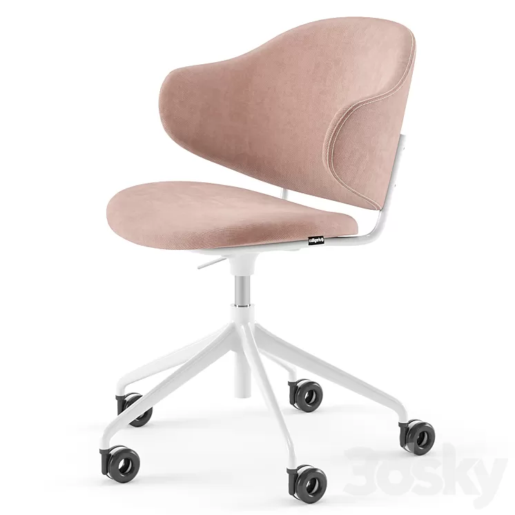 Holly upholstered home office chair - Calligaris 3D Model Free