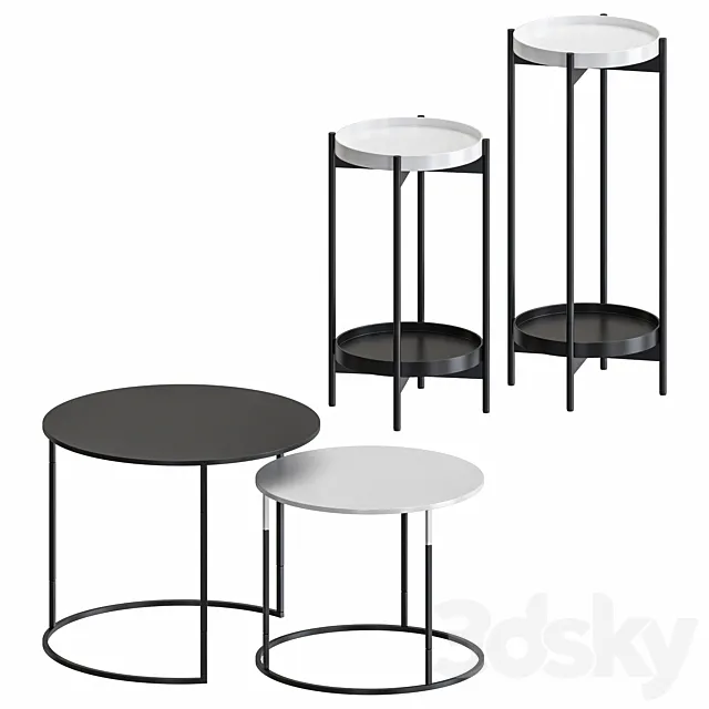 HollyHOME collection - Coffee tables set 3D Model