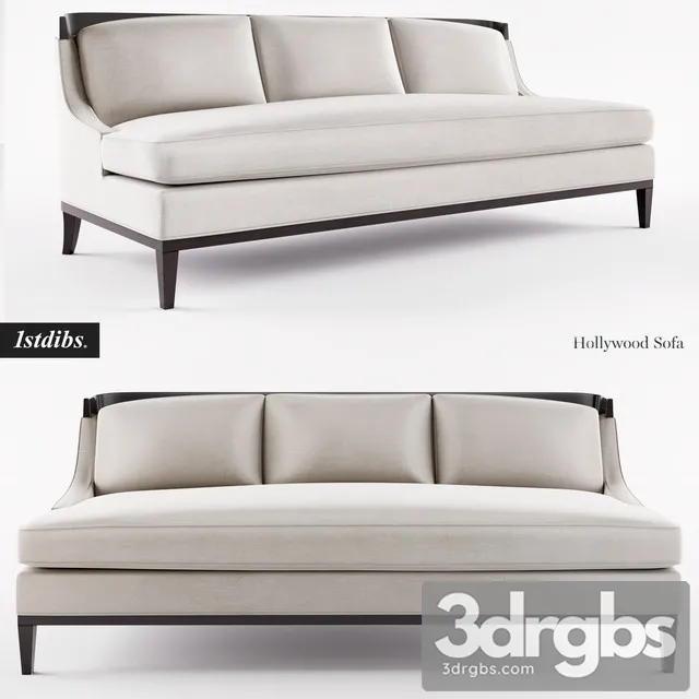 Hollywood Sofa 3D Model Free