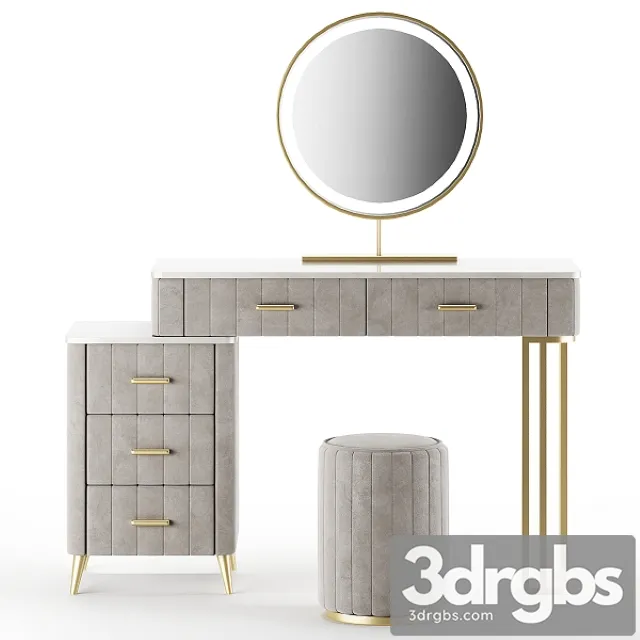 Homary Makeup Vanity Table 3D Model Free