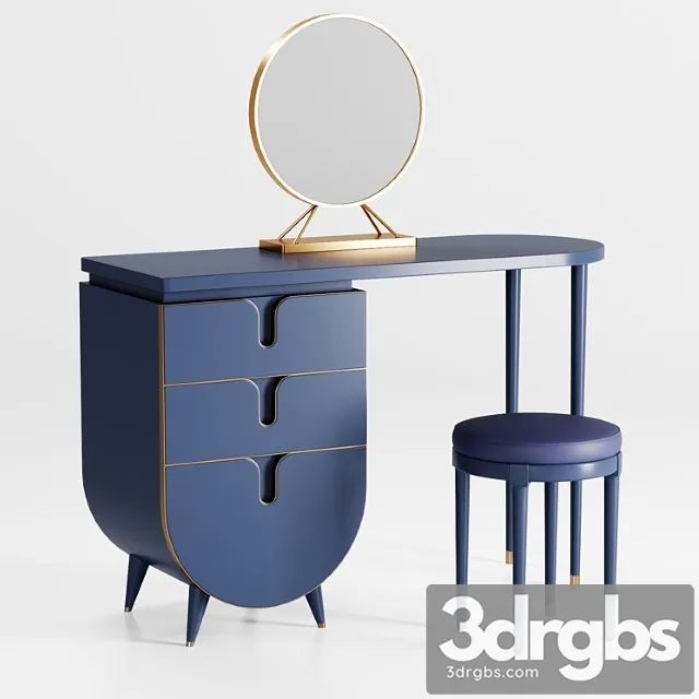 Homary - modern makeup vanity set with mirror 01