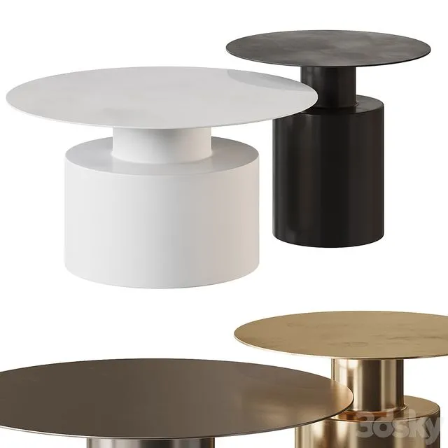 Homary round coffee table 3D Model