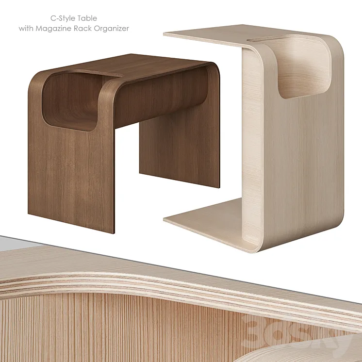 Homary Side table C-Style 3D Model Free