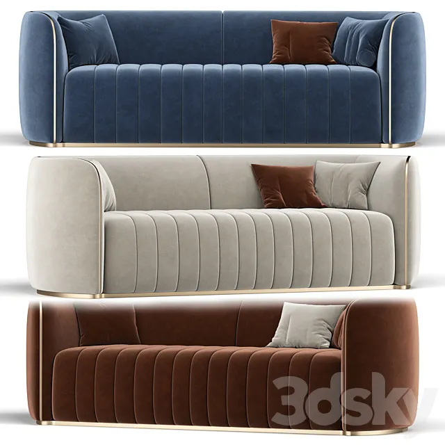 Homary Upholstered Sofa 3D Model