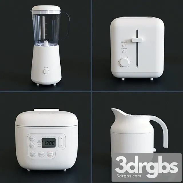Home appliances muji 2 3D Model Free
