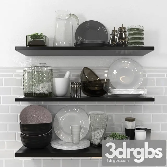 Home Kitchen Set 3D Model Free