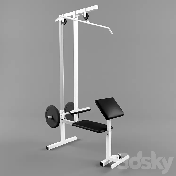 Home made trainer - Lat pulldown machine 3D Model