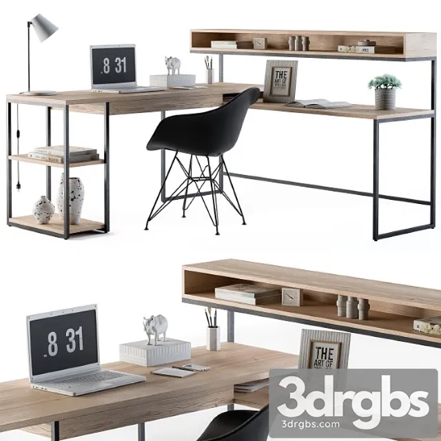 Home Office Loft Style 04 3D Model Free