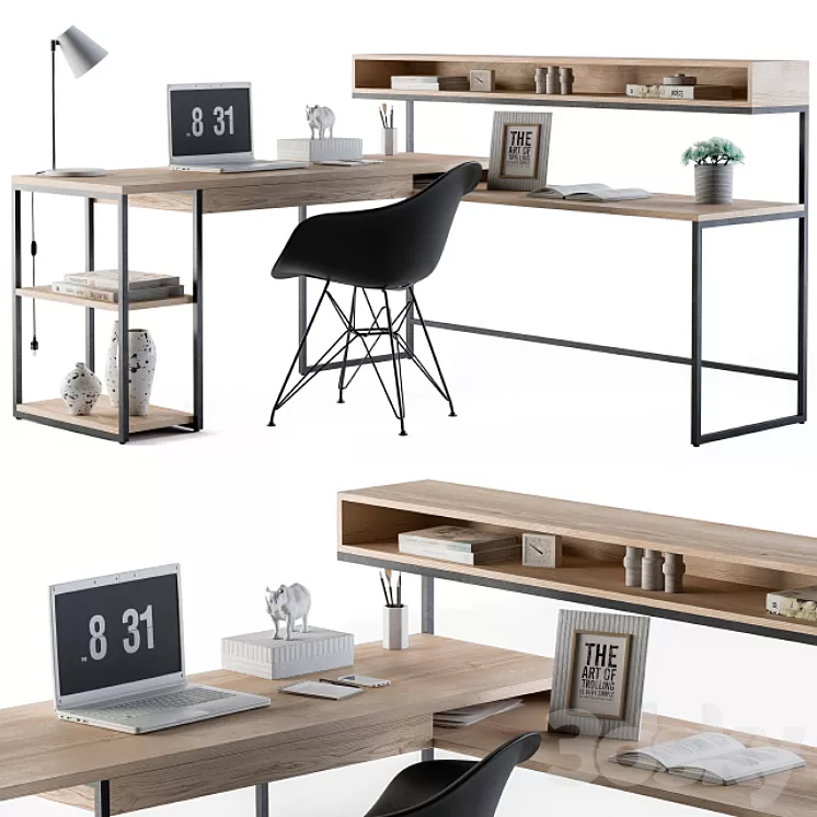 Home Office Loft Style-04 3D Model