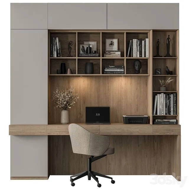 Home Office - Office Furniture 456 3D Model