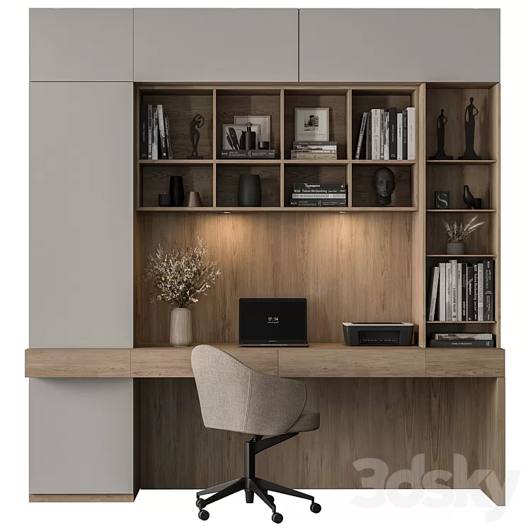 Home Office - Office Furniture 456 3D Model Free