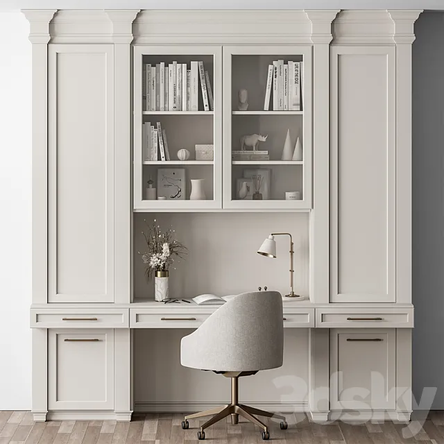 Home Office Set - Office Furniture 356 3D Model