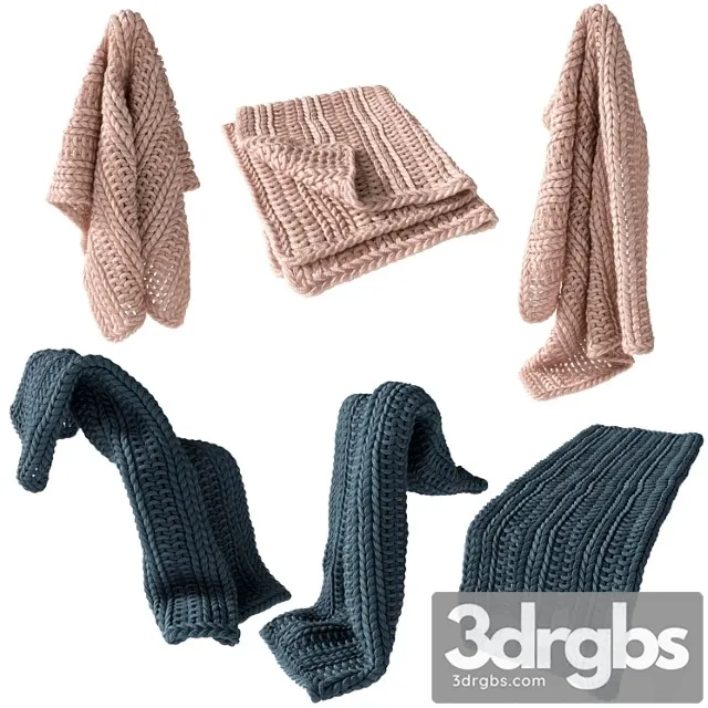 Home republic chunky knit throw 01 3D Model Free