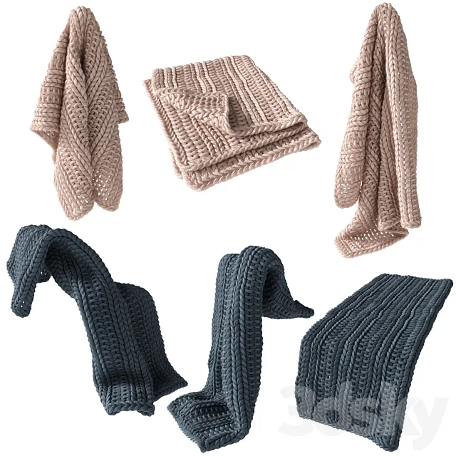 Home Republic Chunky Knit Throw 01 3DModel