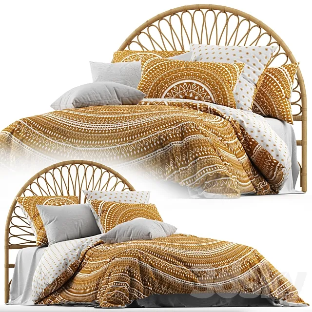 Home Republic Karma Quilted Cinnamon Quilt Cover 3D Model