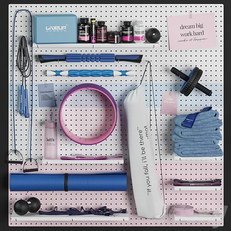 Home Sports Kit for Yoga and Fitness 3D Model