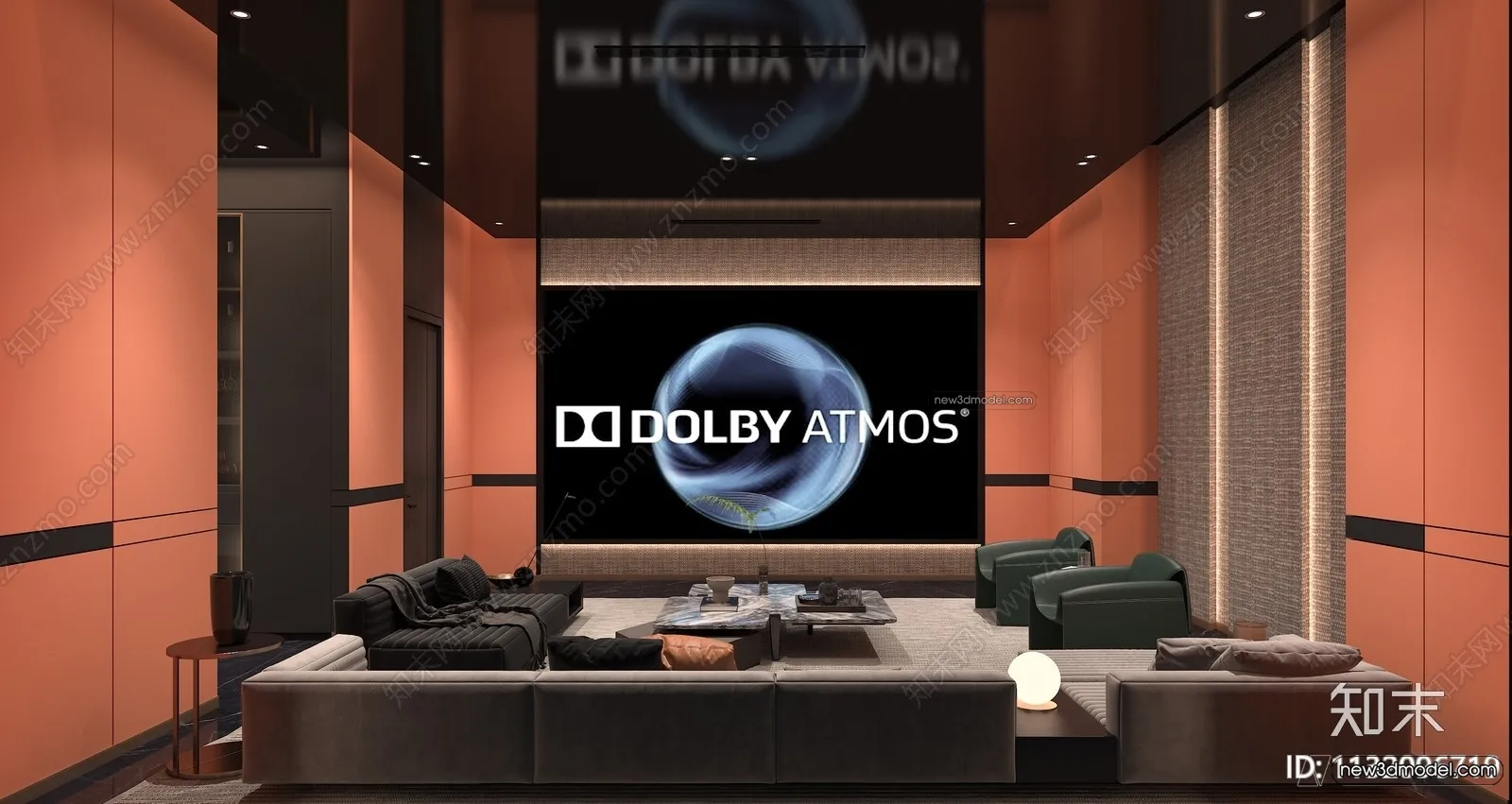 Home Theater - 3D Interior Scene - 3D Models - 032