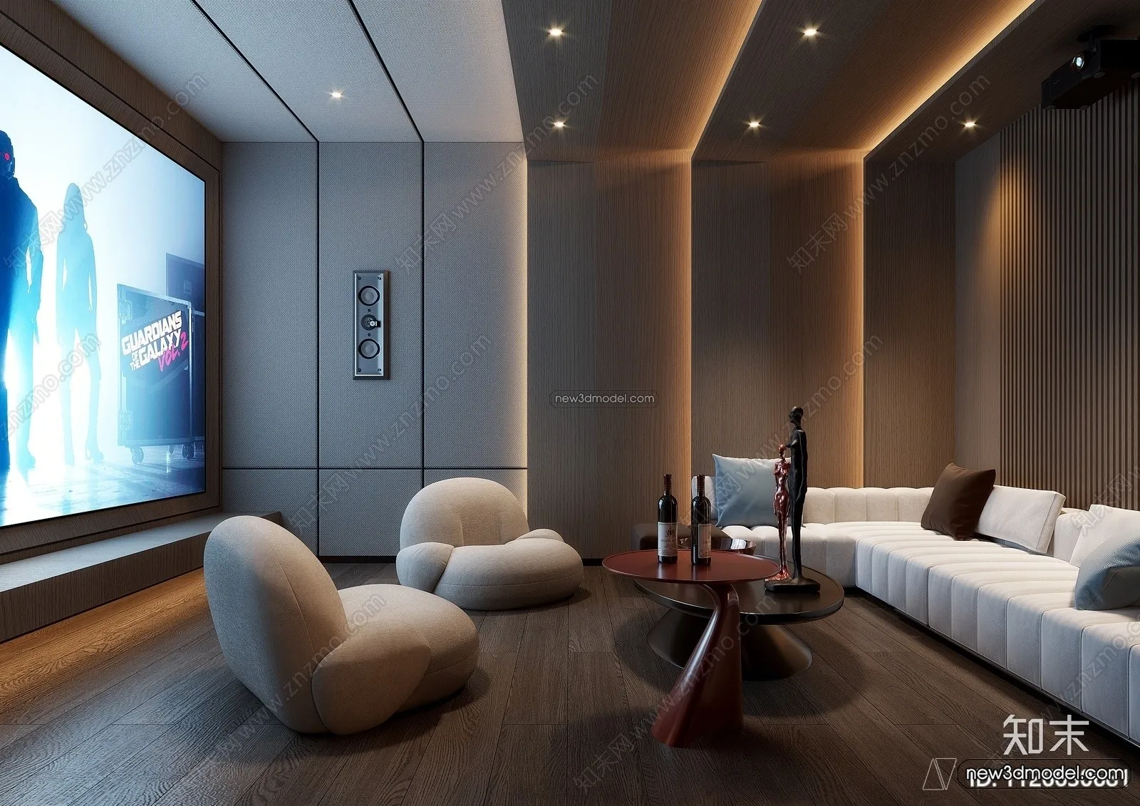 Home Theater - 3D Interior Scene - 3D Models - 033