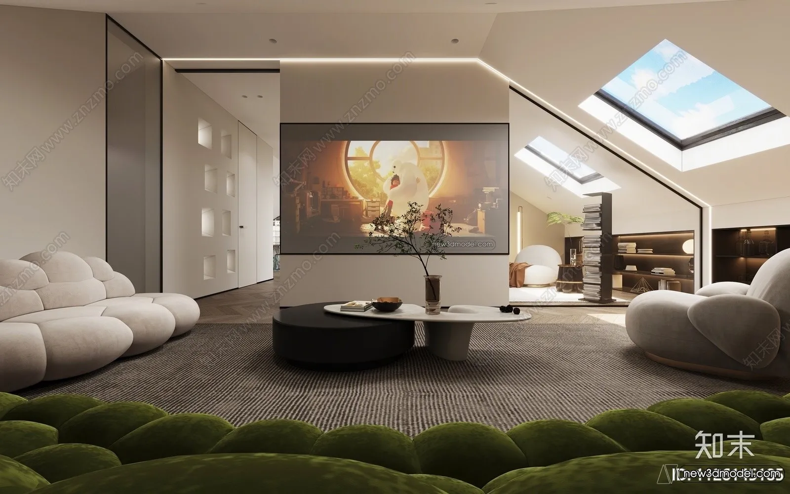 Home Theater - 3D Interior Scene - 3D Models - 034