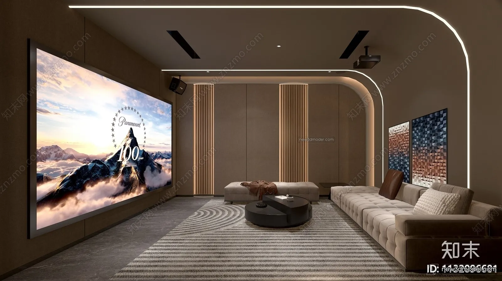 Home Theater - 3D Interior Scene - 3D Models - 036