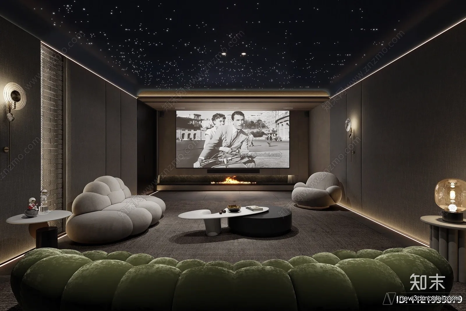 Home Theater - 3D Interior Scene - 3D Models - 039