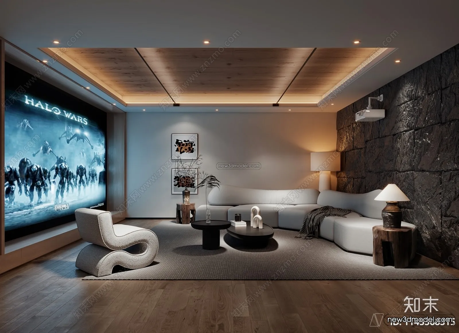 Home Theater - 3D Interior Scene - 3D Models - 048