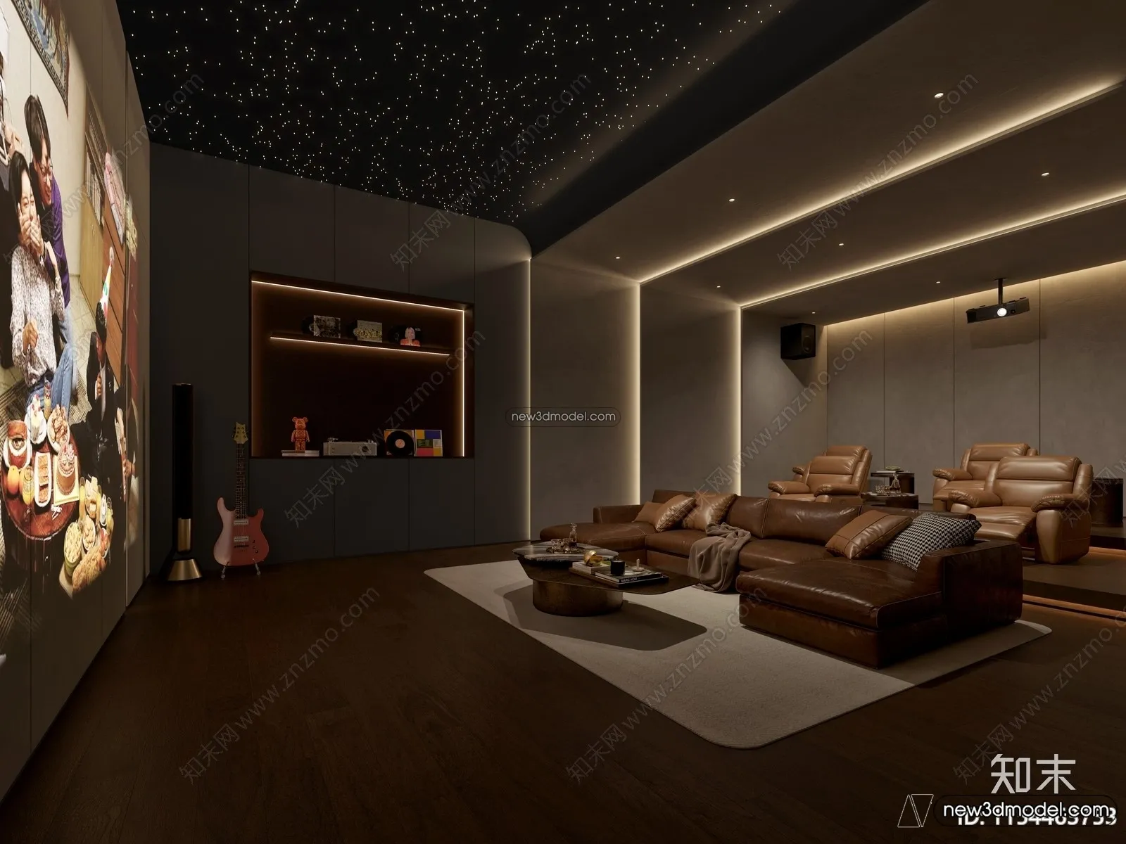 Home Theater - 3D Interior Scene - 3D Models - 050