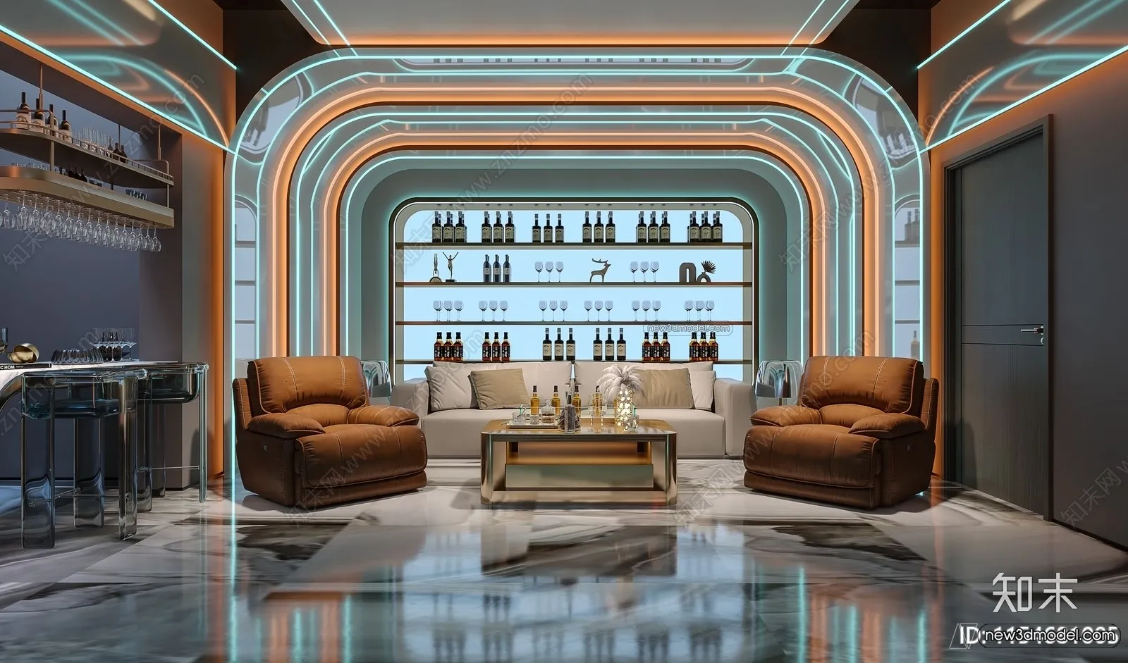 Home Theater - 3D Interior Scene - 3D Models - 054