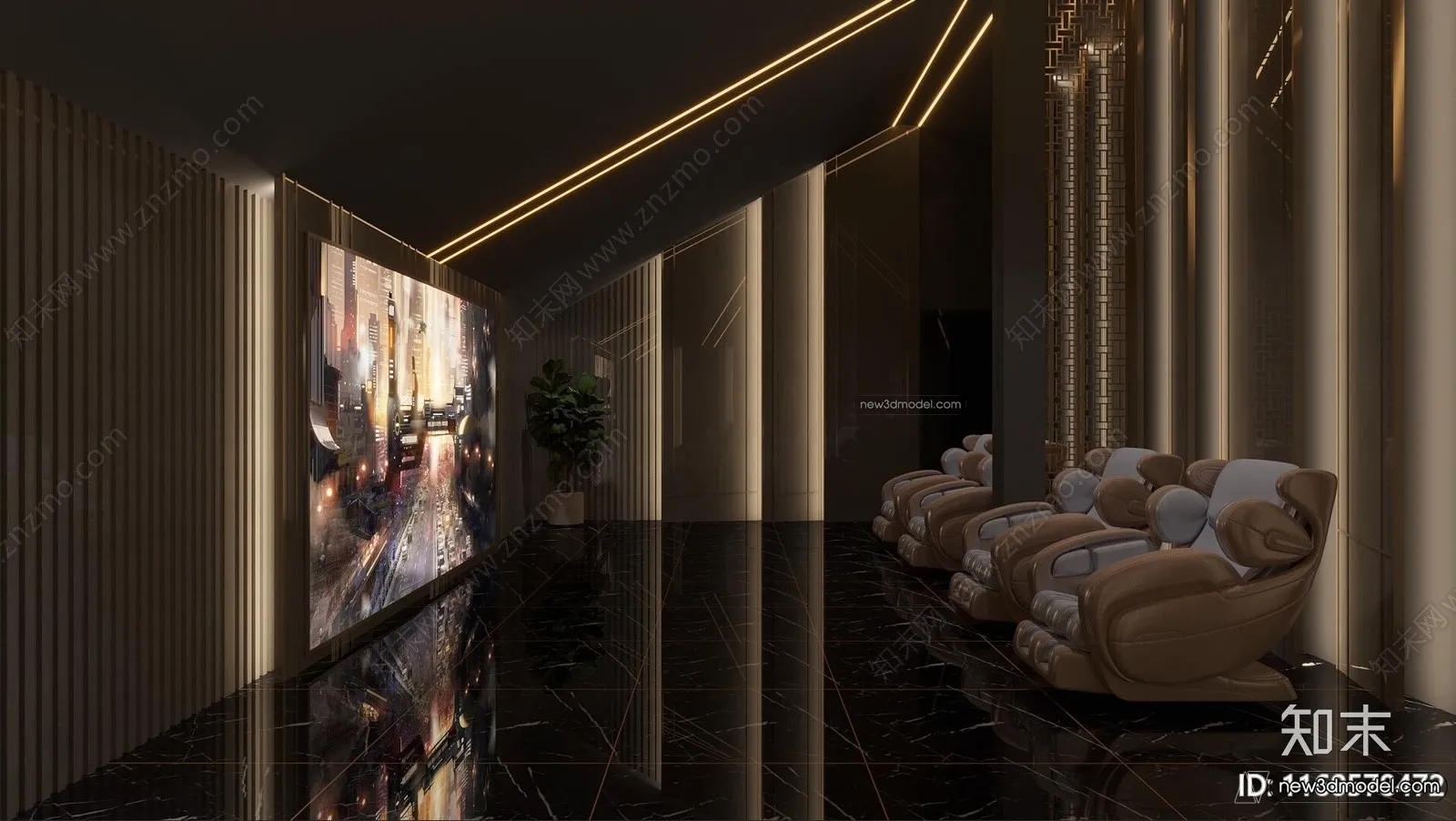 Home Theater - 3D Interior Scene - 3D Models - 056