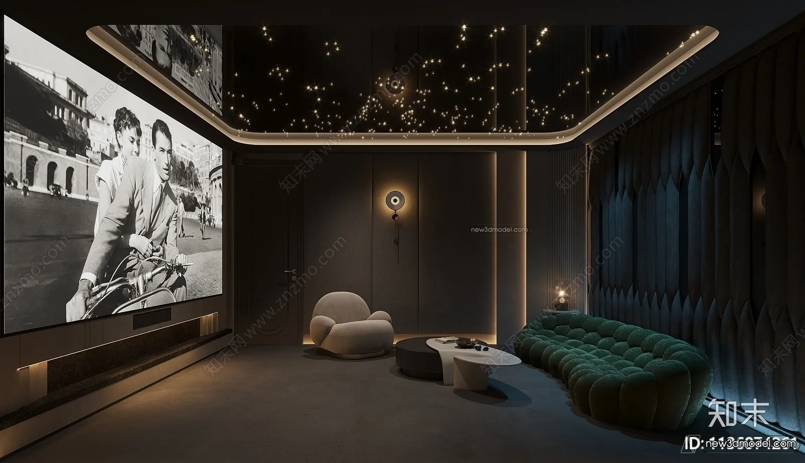 Home Theater - 3D Interior Scene - 3D Models - 059