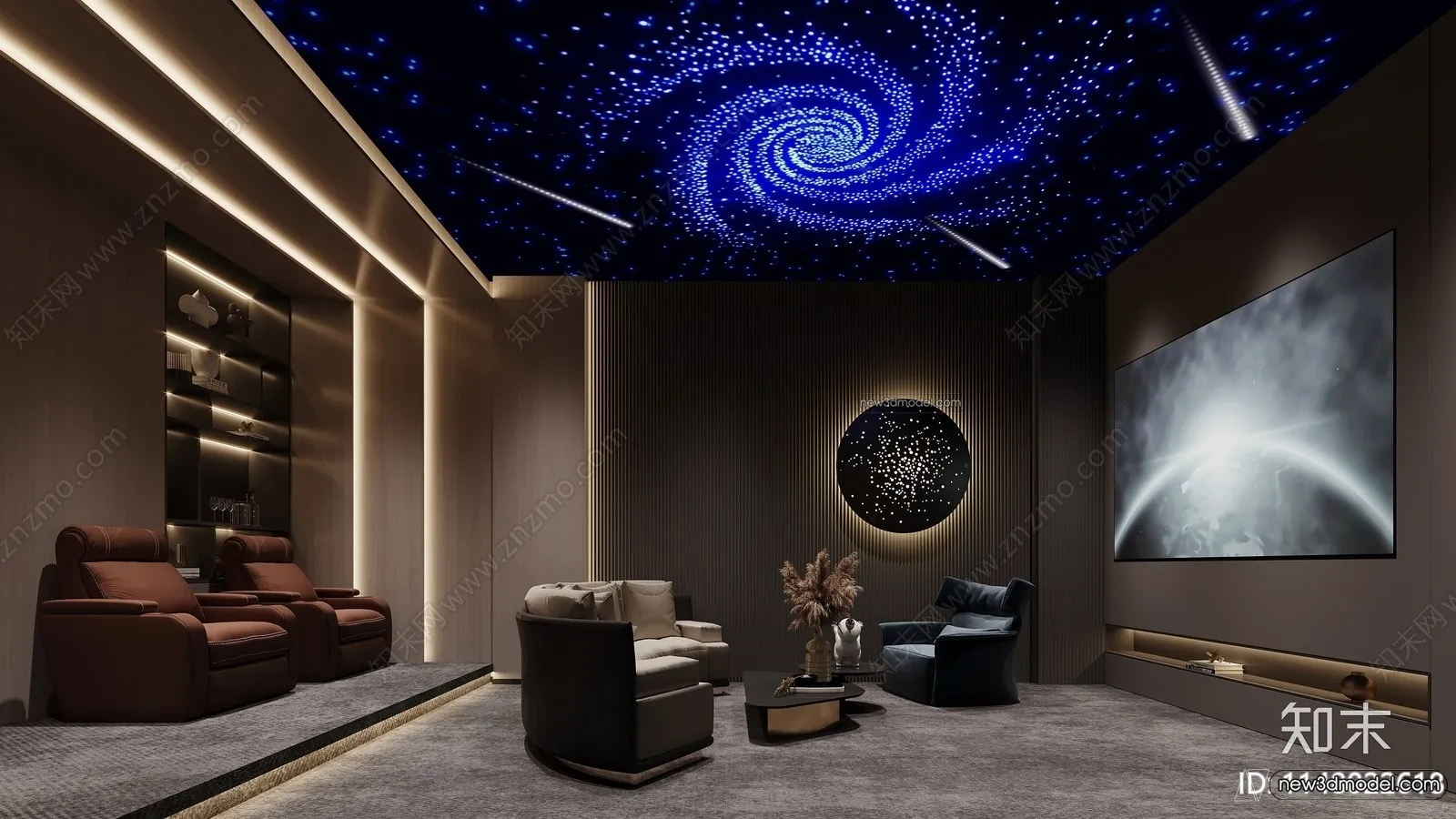 Home Theater - 3D Interior Scene - 3D Models - 060