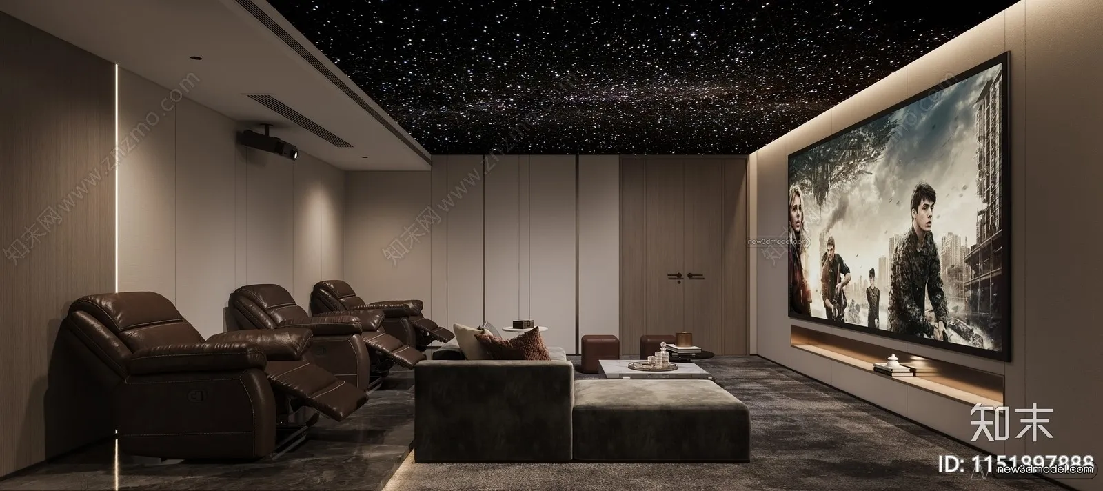 Home Theater - 3D Interior Scene - 3D Models - 063