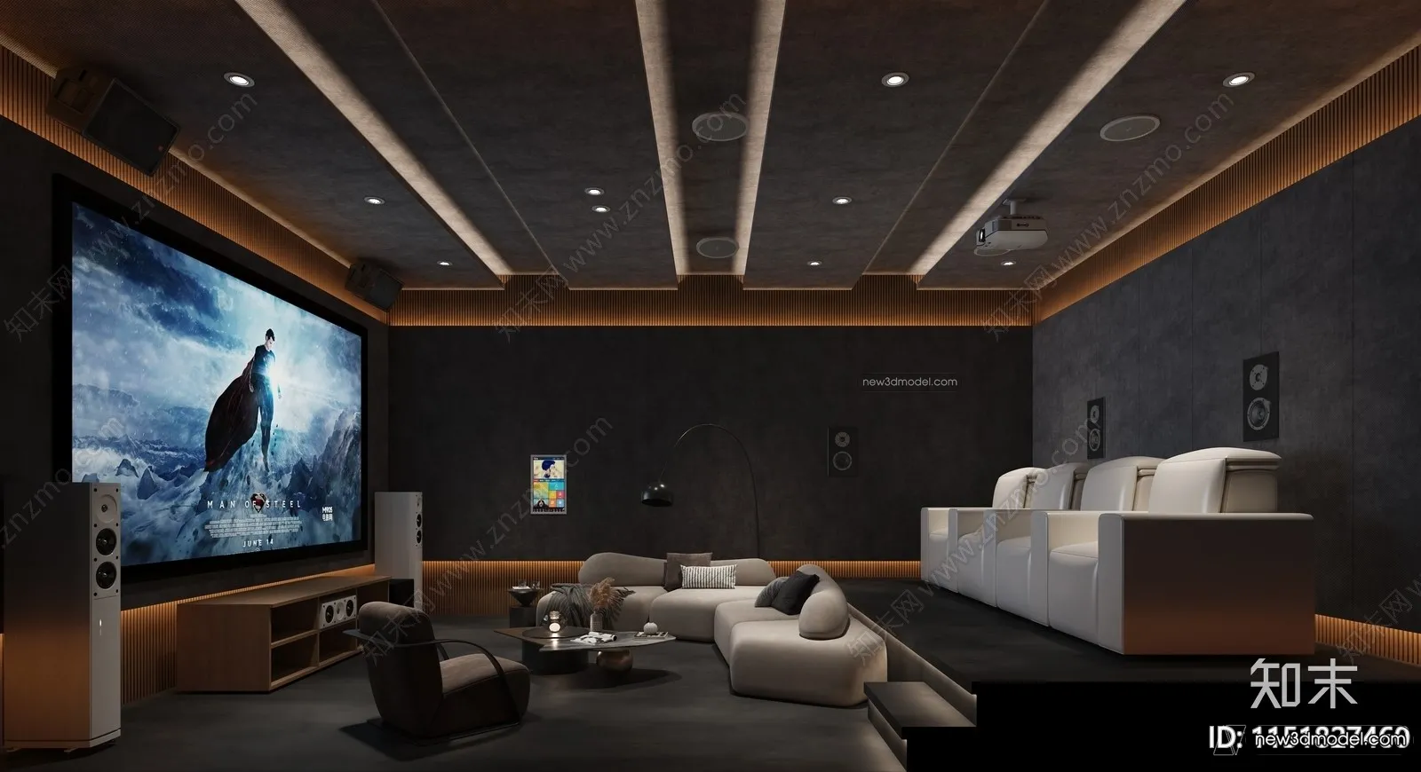 Home Theater - 3D Interior Scene - 3D Models - 065