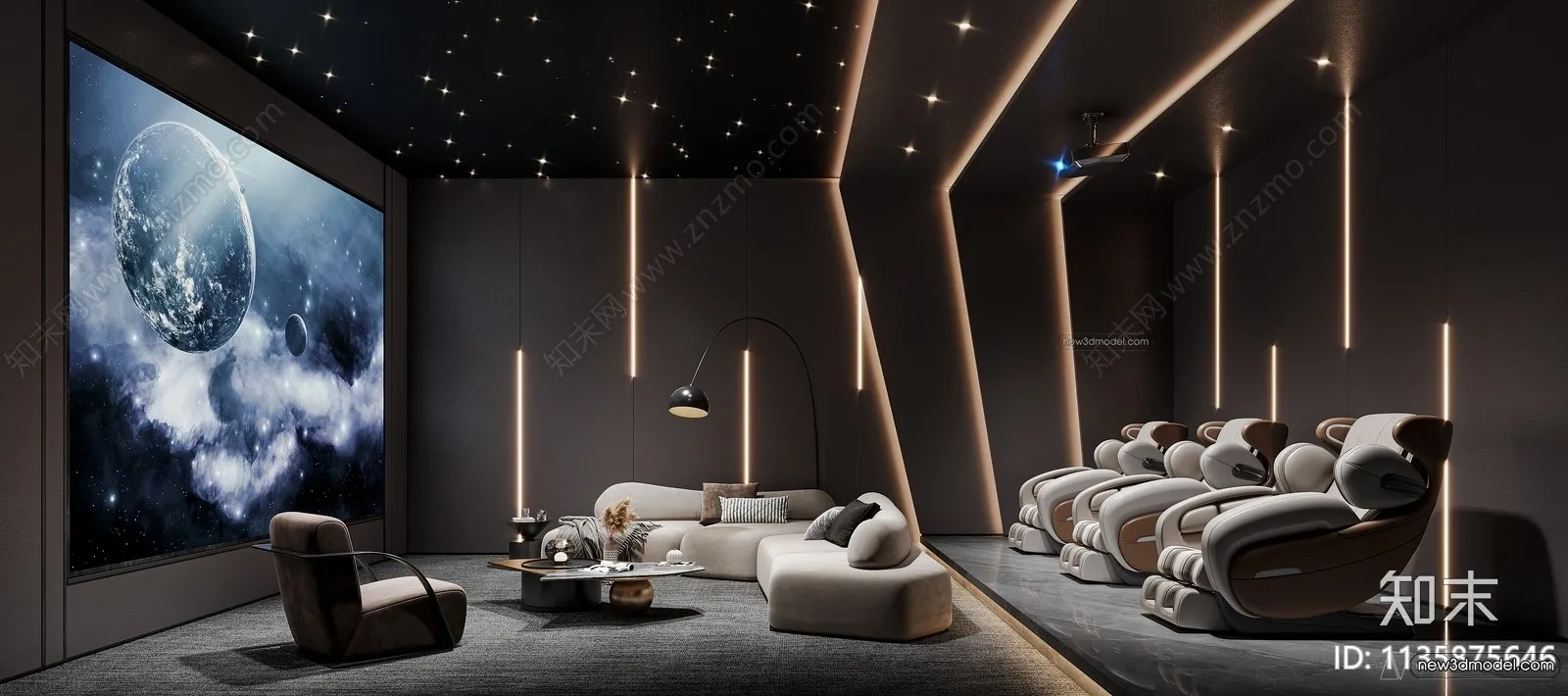 Home Theater - 3D Interior Scene - 3D Models - 067