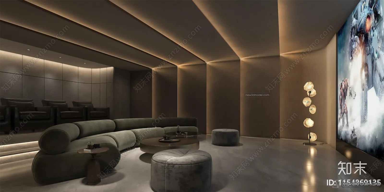 Home Theater - 3D Interior Scene - 3D Models - 078