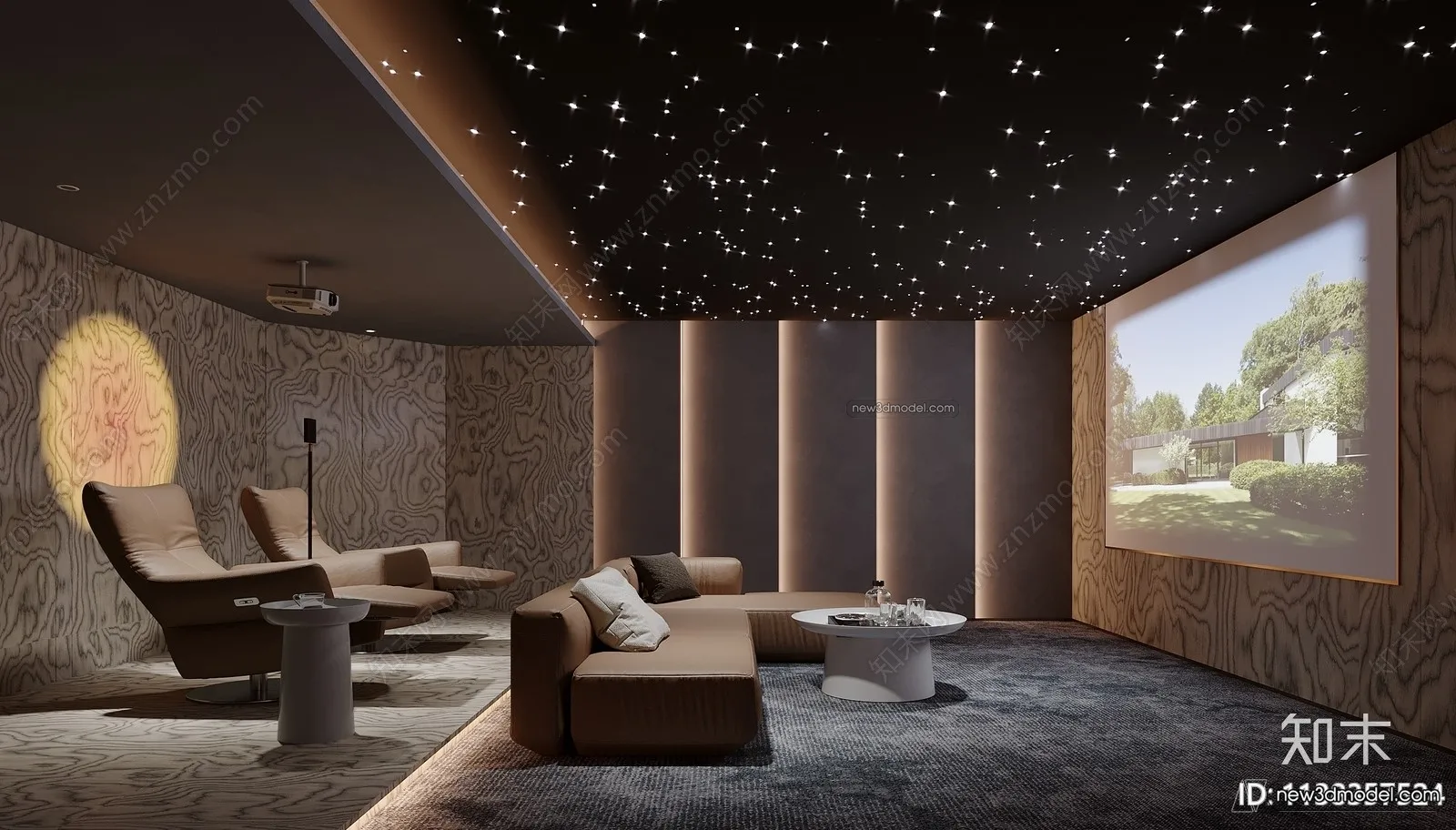 Home Theater - 3D Interior Scene - 3D Models - 079