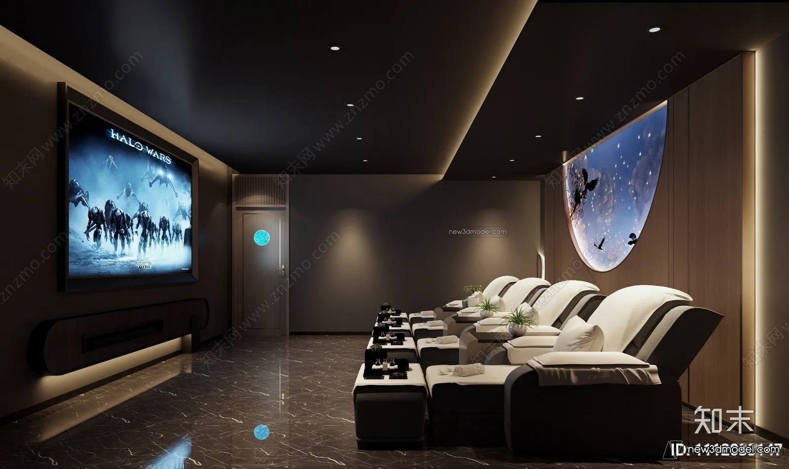 Home Theater - 3D Interior Scene - 3D Models - 082